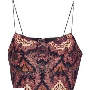 Isabel Marant Embroidered Crop Top Copper size 8